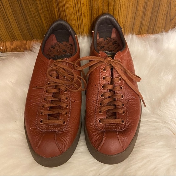 Adidas Originals Lacoste full grain leather men’s trainers in size 8 - Picture 4 of 9